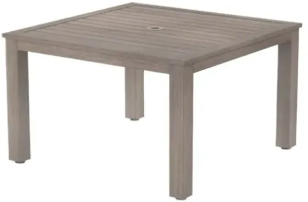 Farren Outdoor Aluminum 48" Square Table - Driftwood - Brown