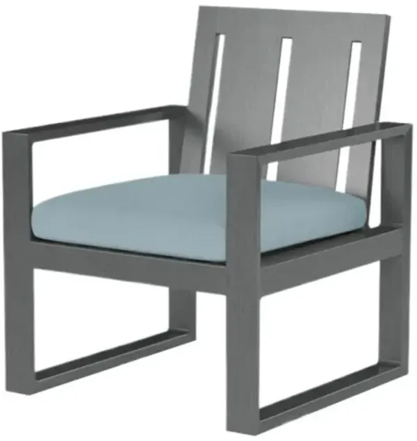 Laken Outdoor Aluminum Dining Chair - Blue