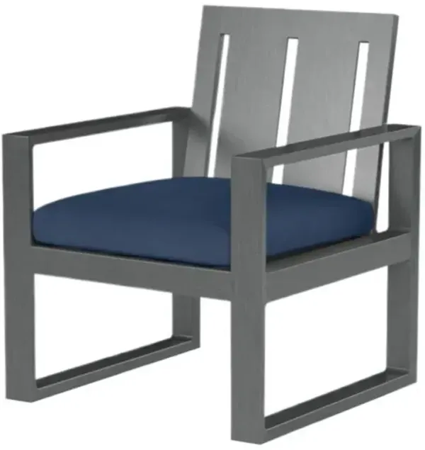 Laken Outdoor Aluminum Dining Chair - Blue