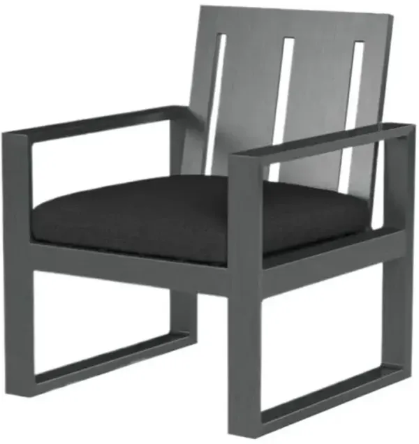 Laken Outdoor Aluminum Dining Chair - Black