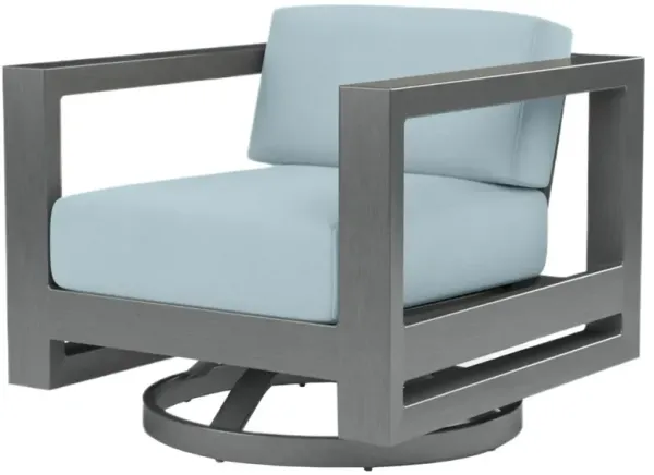 Laken Outdoor Aluminum Swivel Club Chair