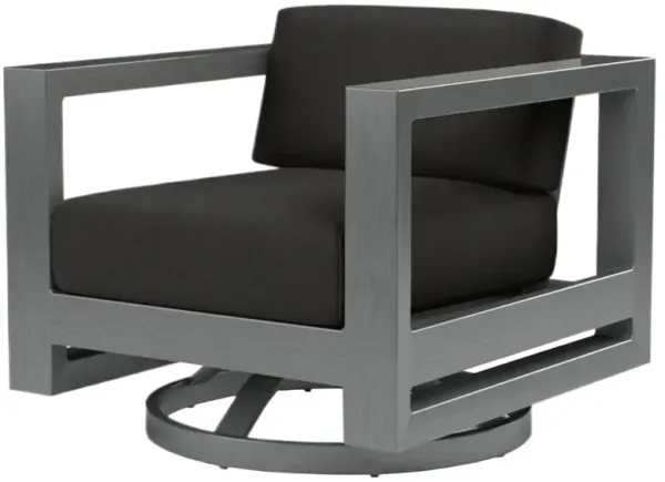 Laken Outdoor Aluminum Swivel Club Chair