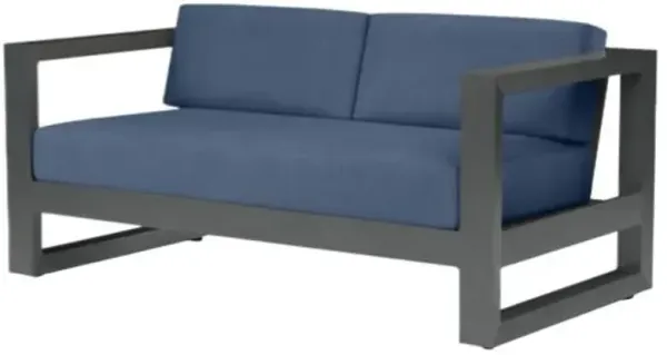 Laken Outdoor Aluminum Loveseat - Blue