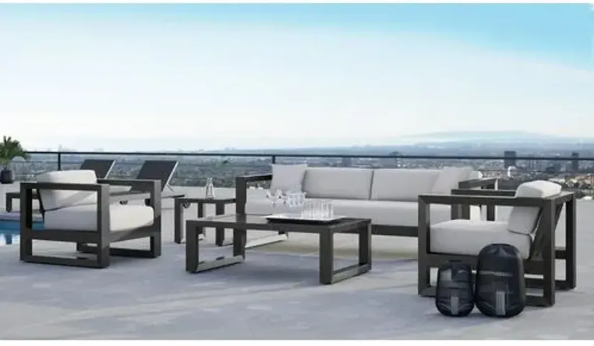 Laken Outdoor Aluminum 2-Seat Sofa