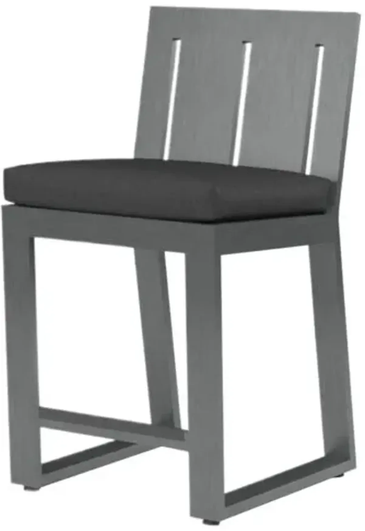 Laken Outdoor Aluminum Barstool - Black