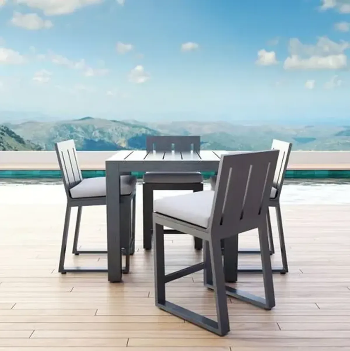 Laken Outdoor Aluminum Counter Stool