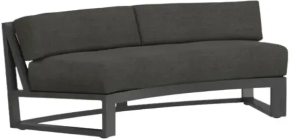Laken Outdoor Aluminum Curved 2-Seat Sofa