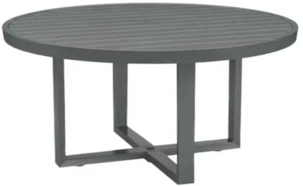 Laken Outdoor Aluminum Round Dining Table - Slate