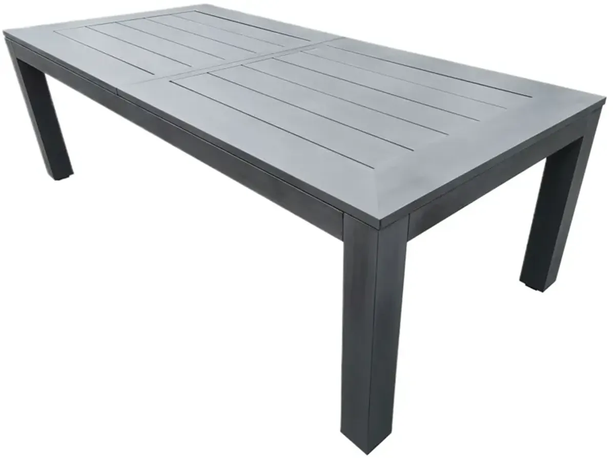 Laken Outdoor Aluminum 90"-120" Extension Table, Slate