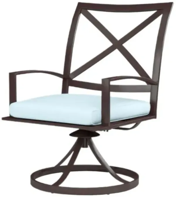 Ventura Outdoor Aluminum Swivel Dining Chair - Blue