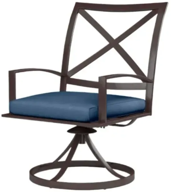 Ventura Outdoor Aluminum Swivel Dining Chair - Blue