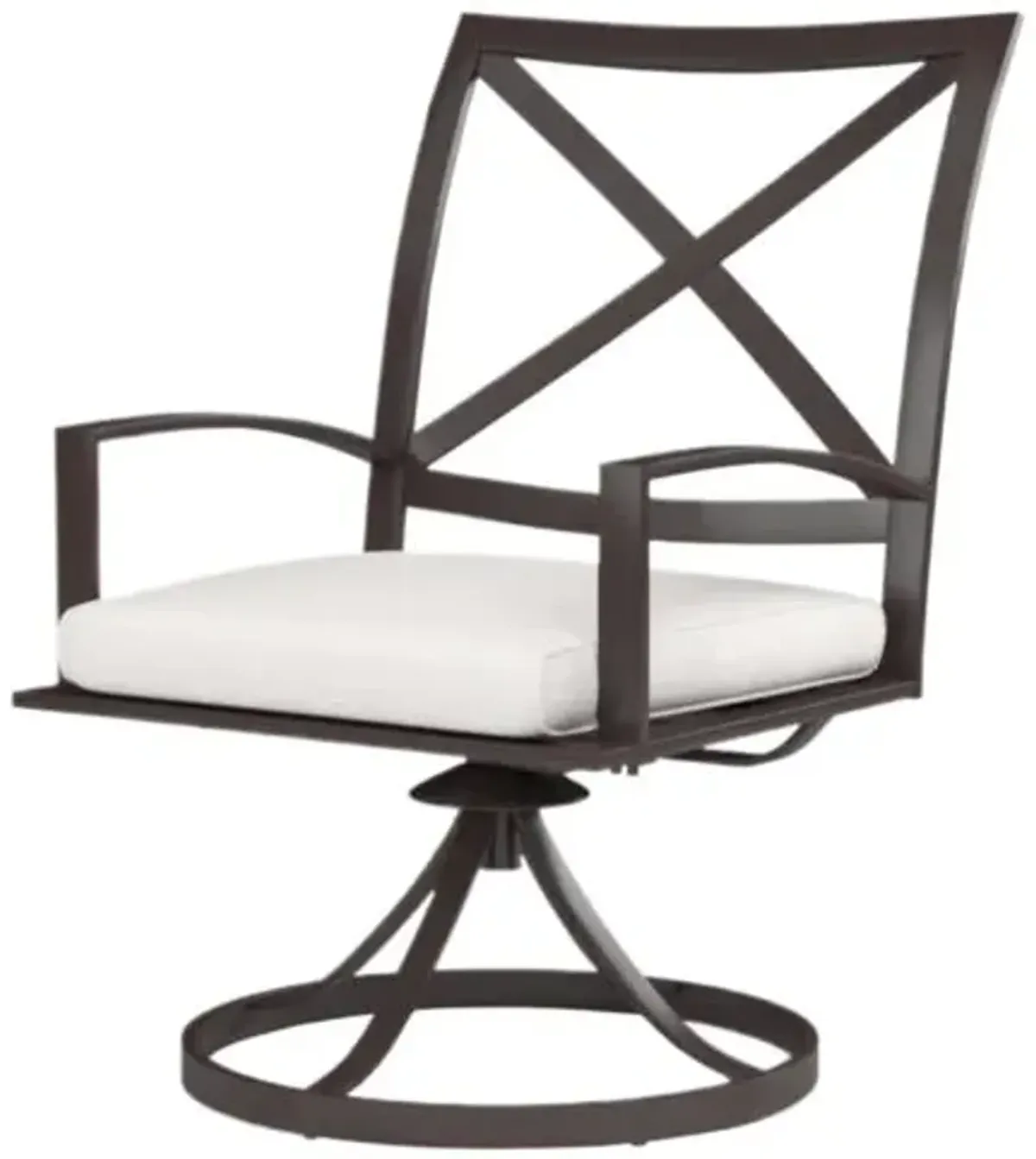 Ventura Outdoor Aluminum Swivel Dining Chair - White