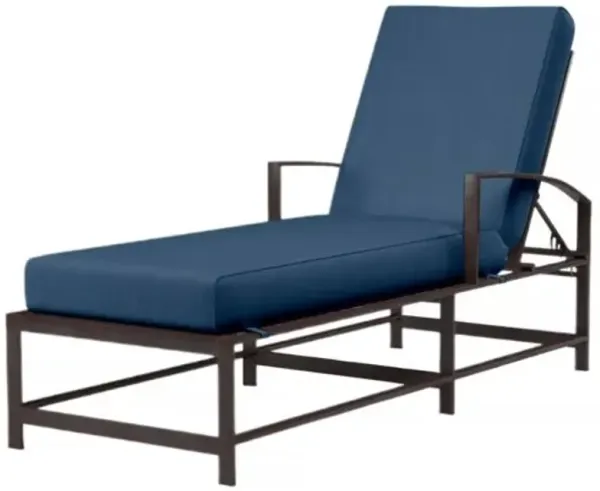Ventura Outdoor Aluminum Chaise - Blue - Comfortable, Sturdy, Stylish