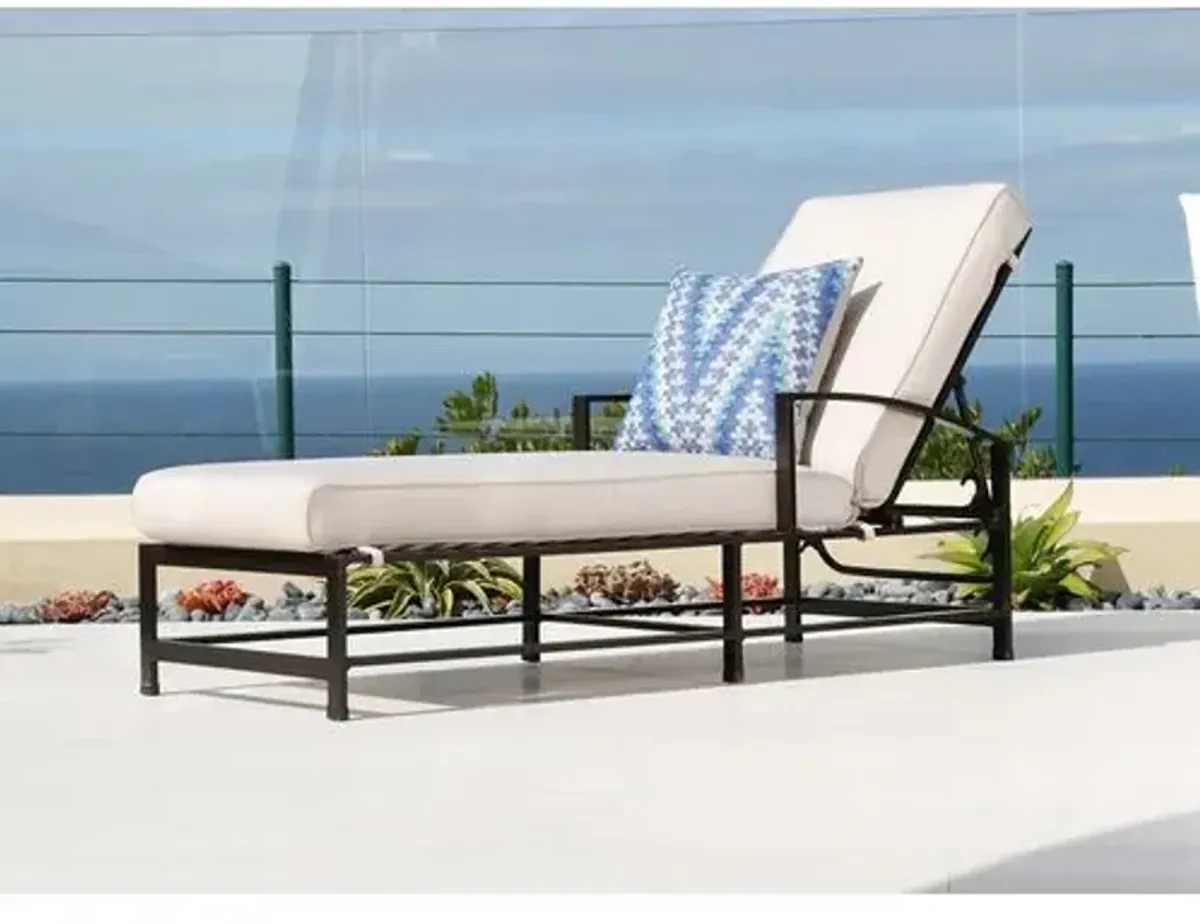 Ventura Outdoor Aluminum Chaise - Black - Comfortable, Sturdy, Stylish