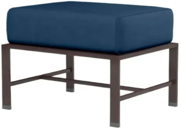 Ventura Outdoor Aluminum Ottoman - Blue