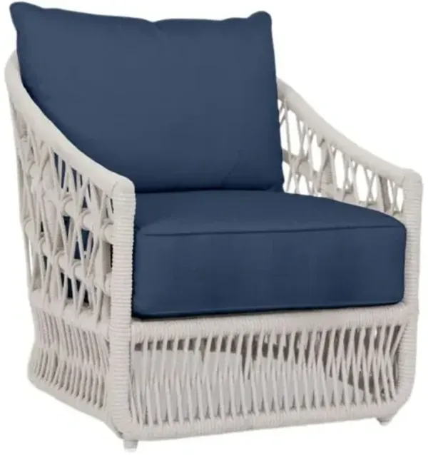 Farah Outdoor Aluminum/Rope Rope Club Chair