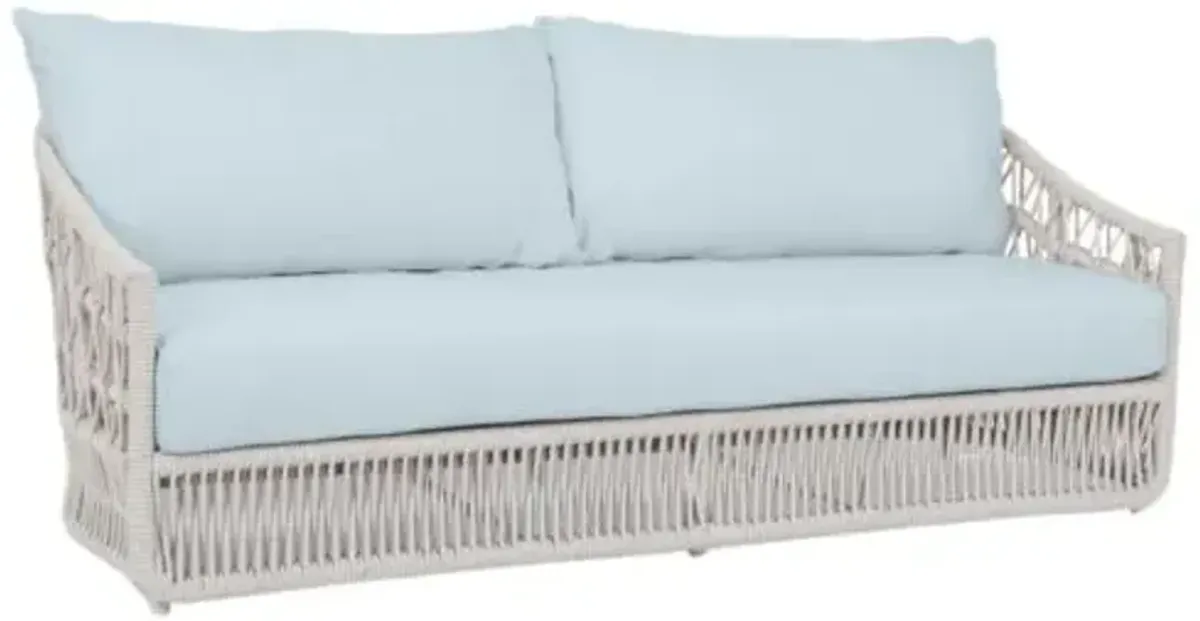 Farah Outdoor Aluminum/Rope 2-Seat Rope Sofa