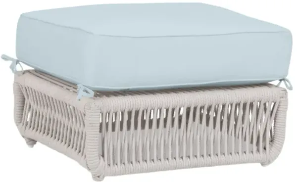 Farah Outdoor Aluminum/Rope Rope Ottoman
