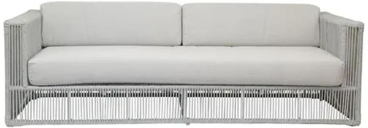 Dola Outdoor Aluminum/Rope Sofa