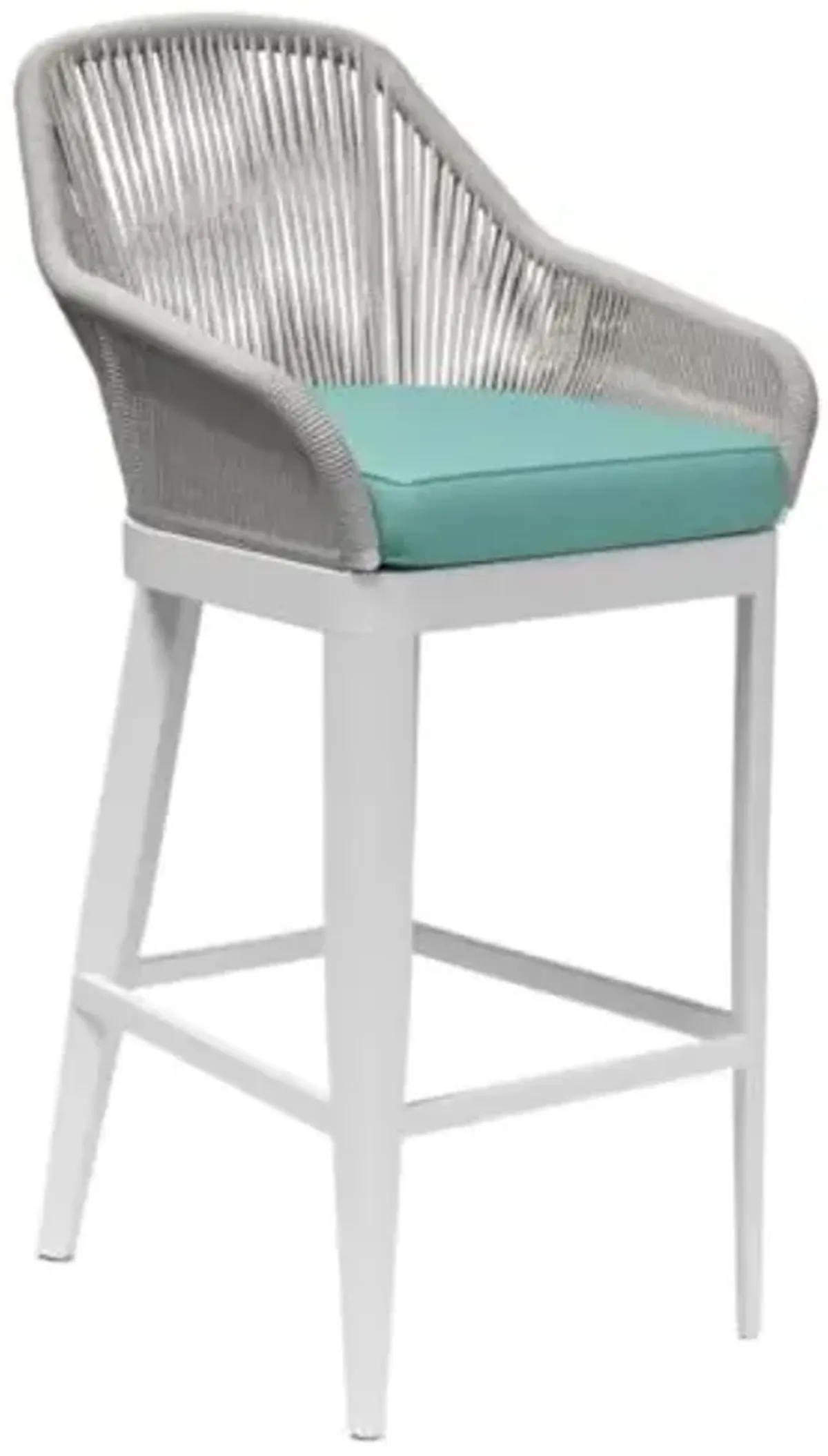 Dola Outdoor Aluminum/Rope Barstool - Blue