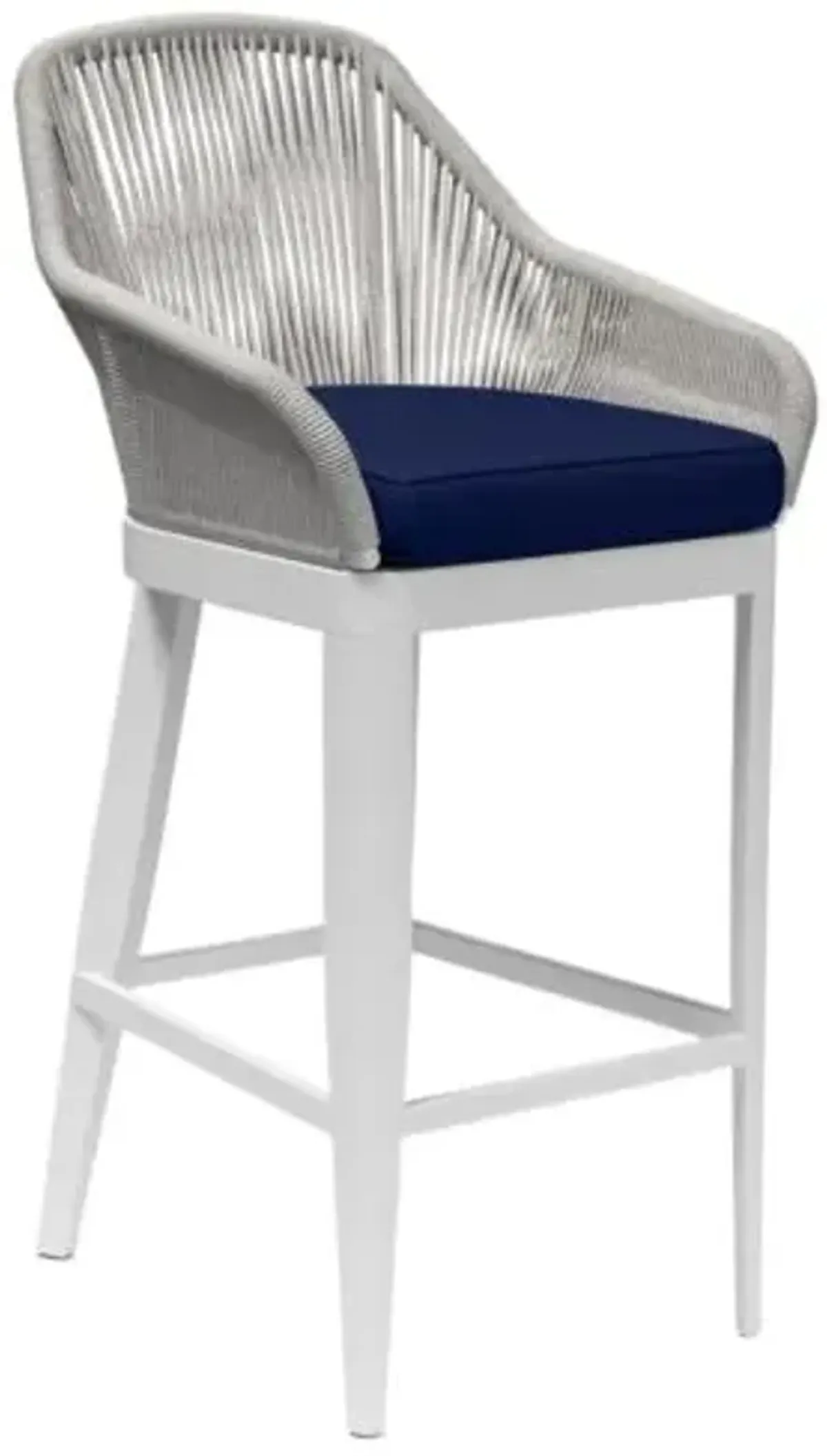 Dola Outdoor Aluminum/Rope Barstool - Blue