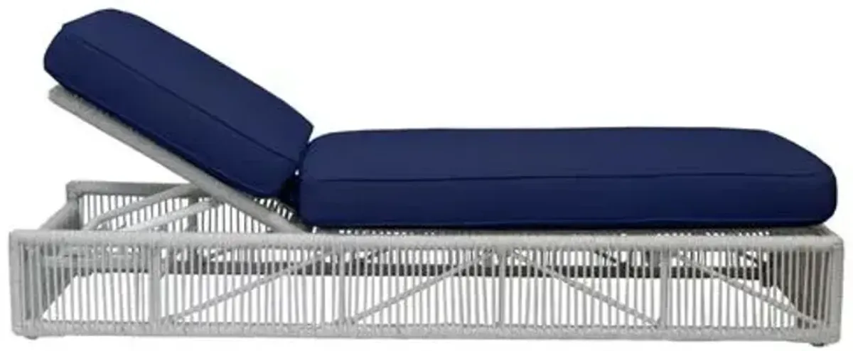 Dola Outdoor Aluminum/Rope Adjustable Chaise - Blue - Comfortable, Sturdy, Stylish