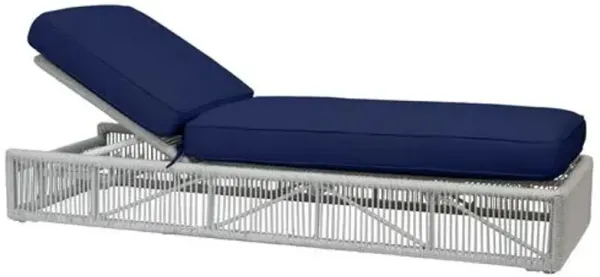 Dola Outdoor Aluminum/Rope Adjustable Chaise - Blue - Comfortable, Sturdy, Stylish