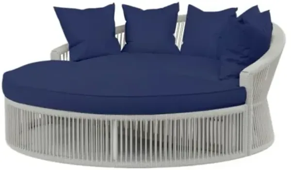Dola Outdoor Aluminum/Rope Daybed - Blue - Comfortable, Sturdy
