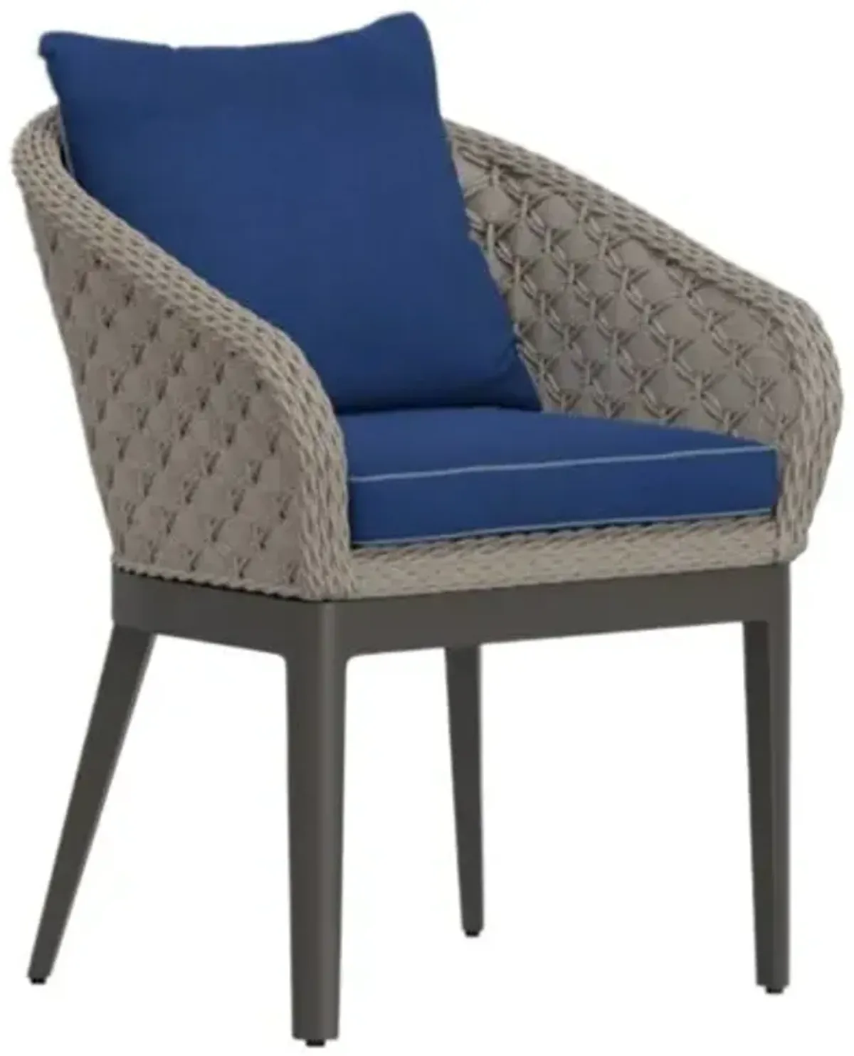 Vevina Outdoor Aluminum/Rope Dining Chair - Blue