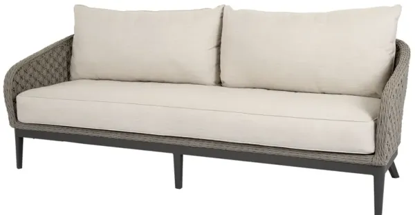 Vevina Outdoor Aluminum/Rope 2-Seat Sofa