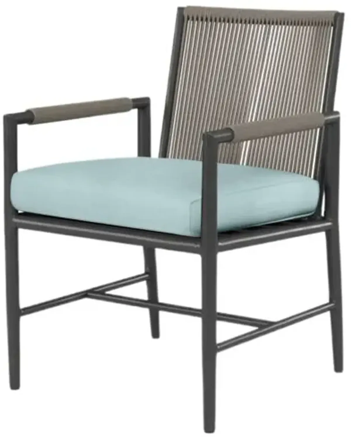 Eleandra Outdoor Aluminum/Rope Dining Chair - Blue