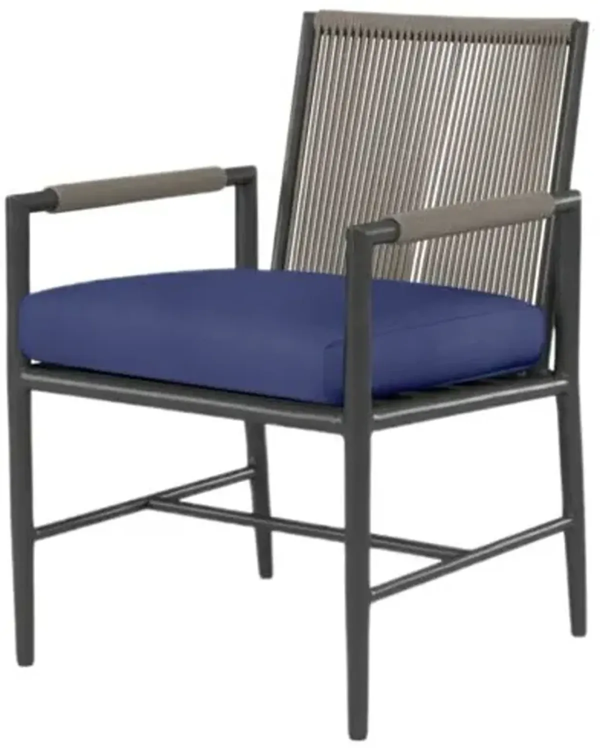 Eleandra Outdoor Aluminum/Rope Dining Chair - Blue