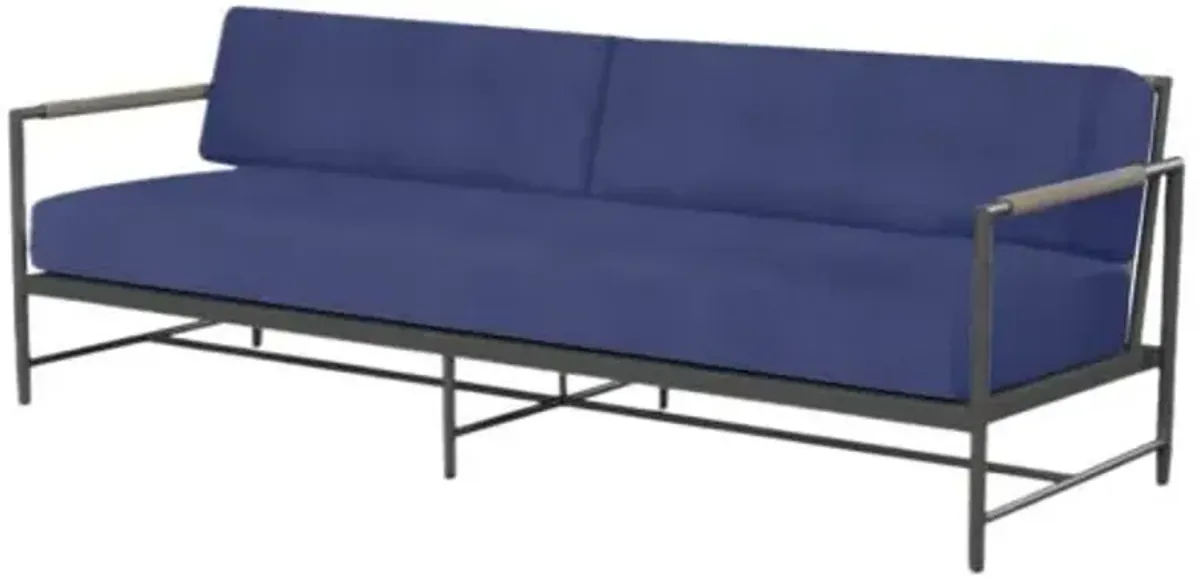 Eleandra Outdoor Aluminum/Rope 2-Seat Sofa