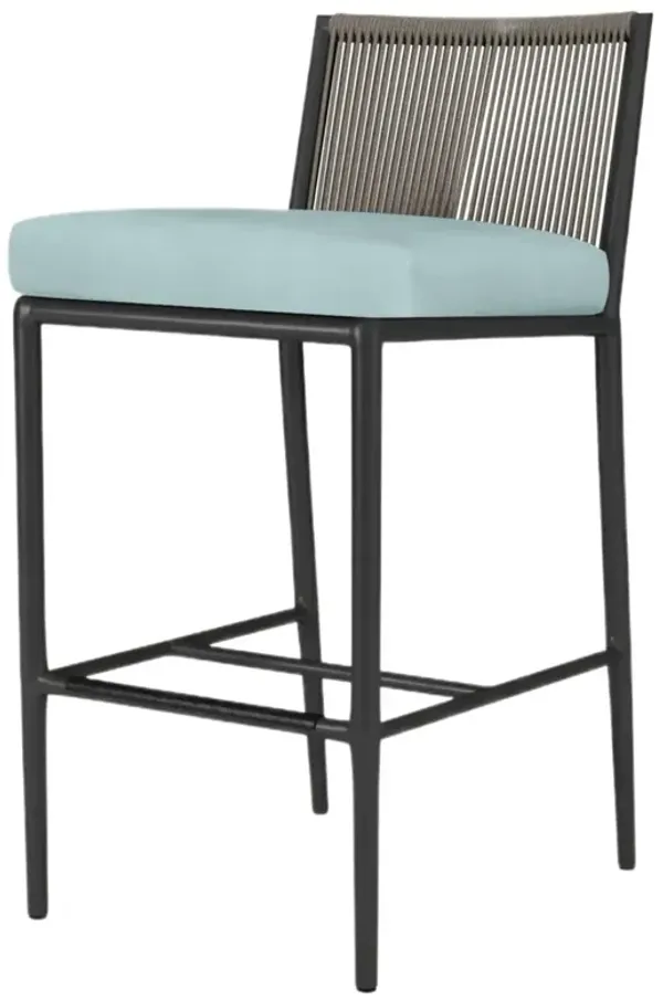 Eleandra Outdoor Aluminum/Rope Counterstool