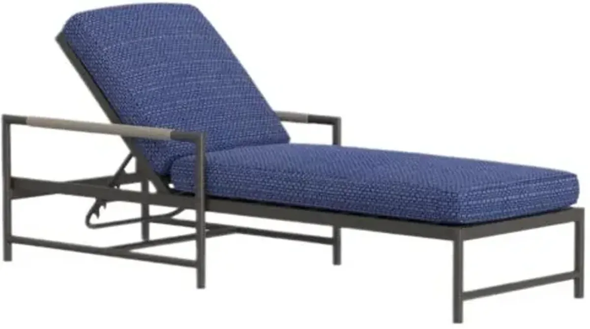 Eleandra Outdoor Aluminum/Rope Aluminum/Rope Chaise - Blue - Comfortable, Sturdy, Stylish