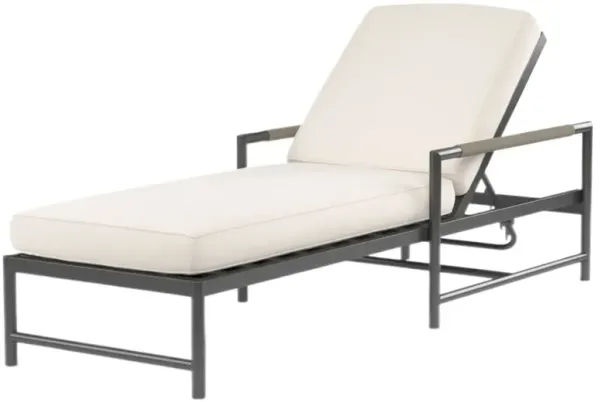 Eleandra Outdoor Aluminum/Rope Aluminum/Rope Chaise - Gray - Comfortable, Sturdy, Stylish