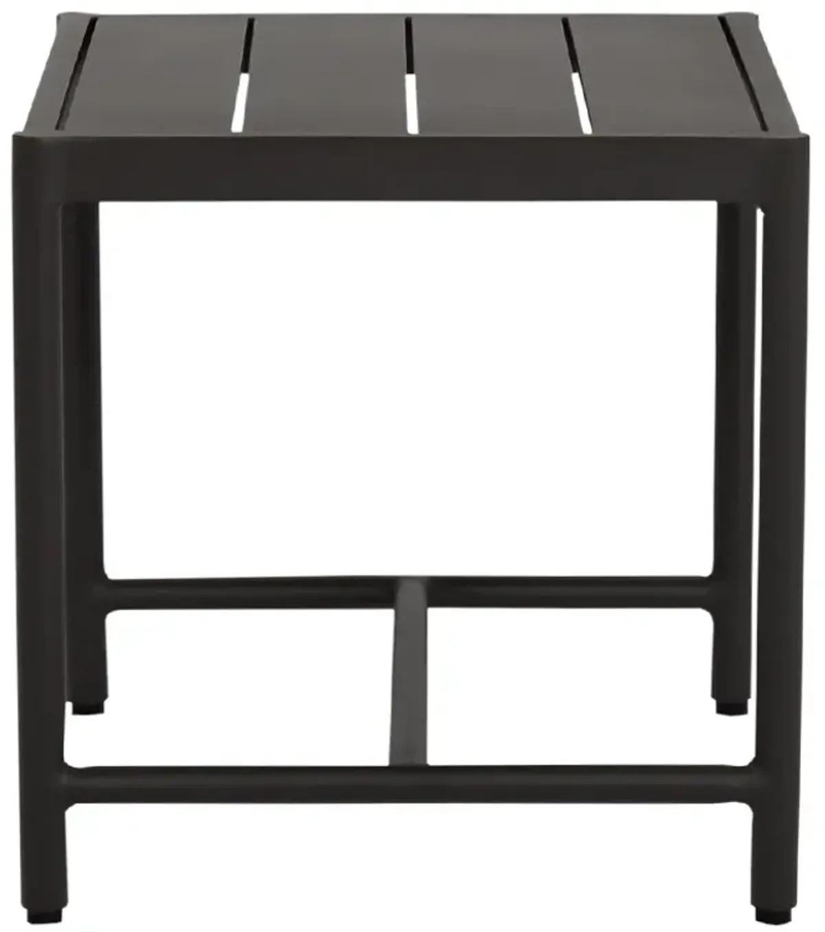 Eleandra Outdoor Aluminum End Table, Graphite