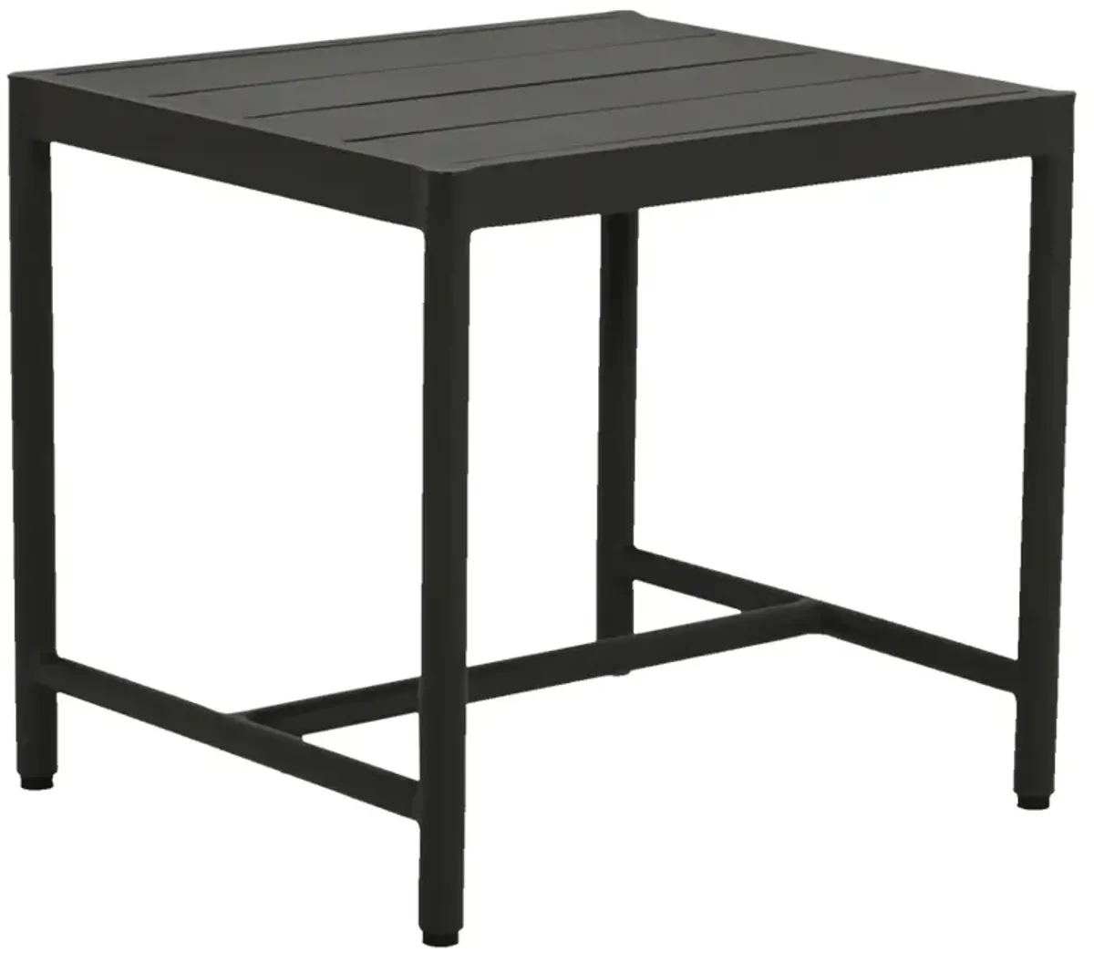 Eleandra Outdoor Aluminum End Table, Graphite