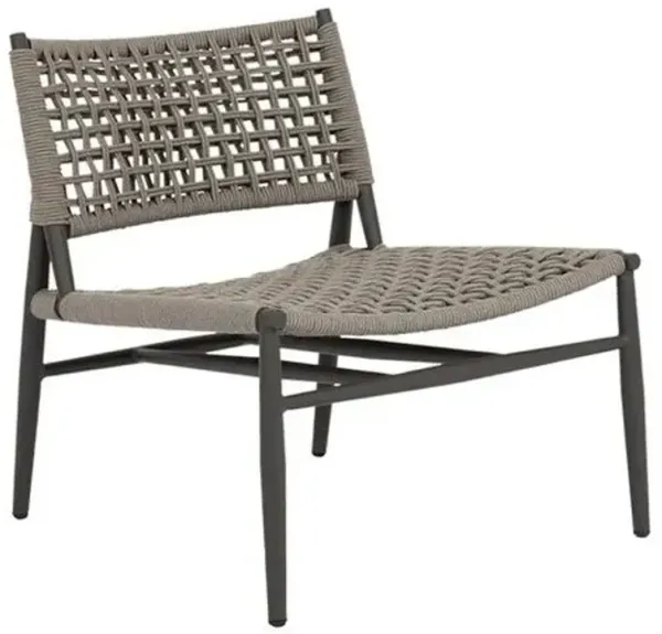 Arelith Outdoor Aluminum/Rope Cushionless Accent Chair - Graphite - Gray, Comfortable, Durable