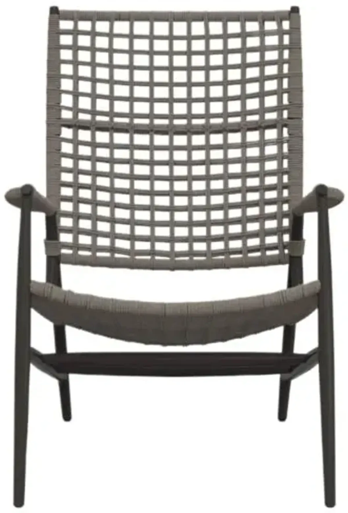 Arelith Outdoor Aluminum/Rope Highback Accent Chair - Graphite - Gray, Comfortable, Durable, Cushioned
