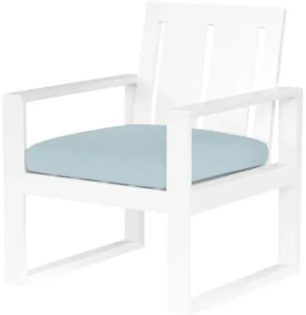 Harlyn Outdoor Aluminum Dining Chair - Blue