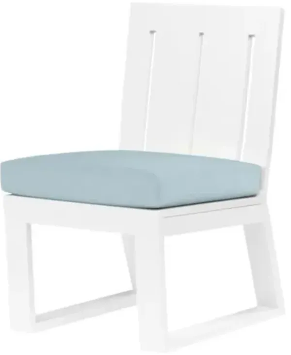 Harlyn Outdoor Aluminum Armless Dining Chair - Blue