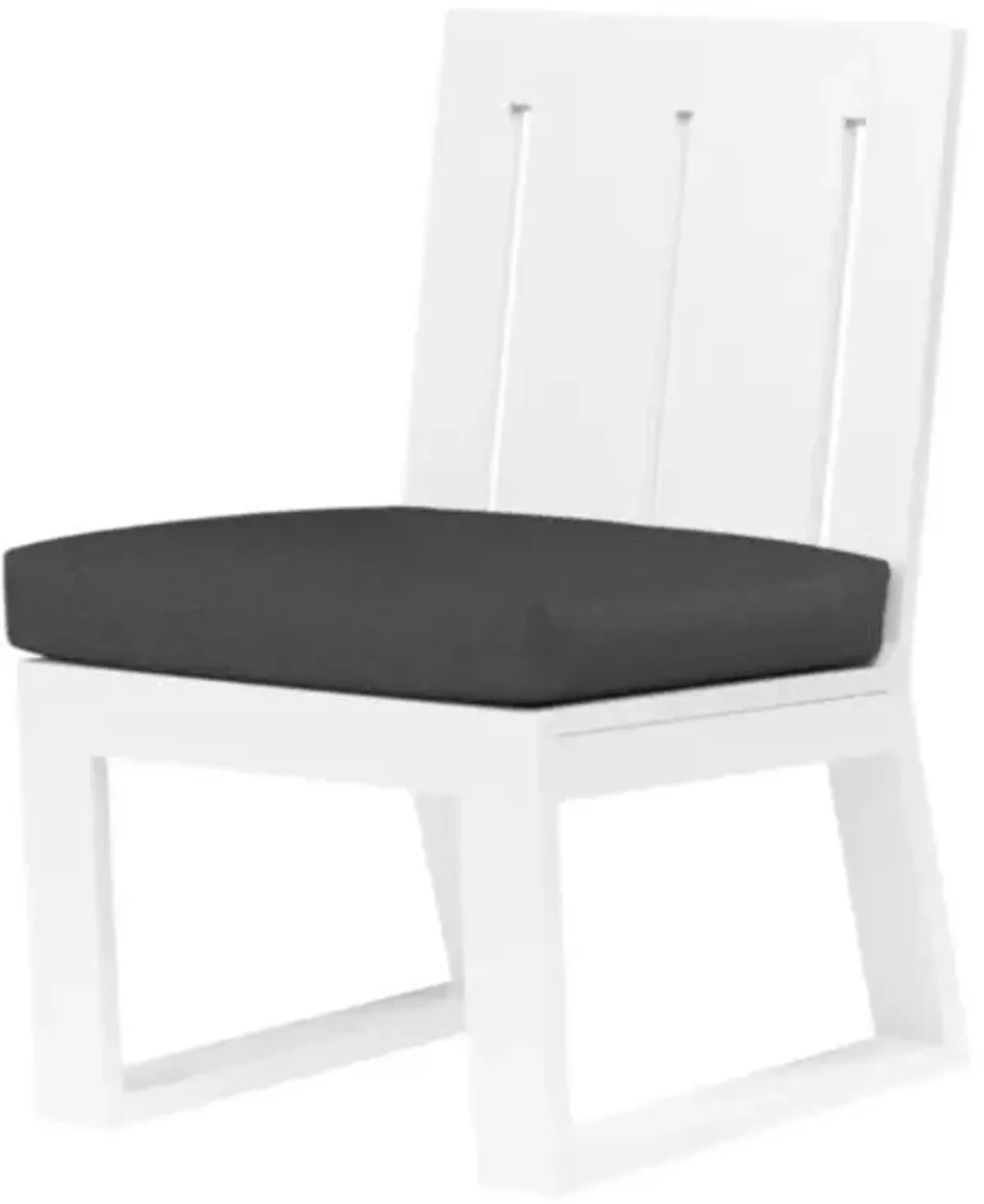 Harlyn Outdoor Aluminum Armless Dining Chair - Black