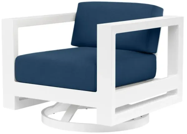 Harlyn Outdoor Aluminum Swivel Club Chair