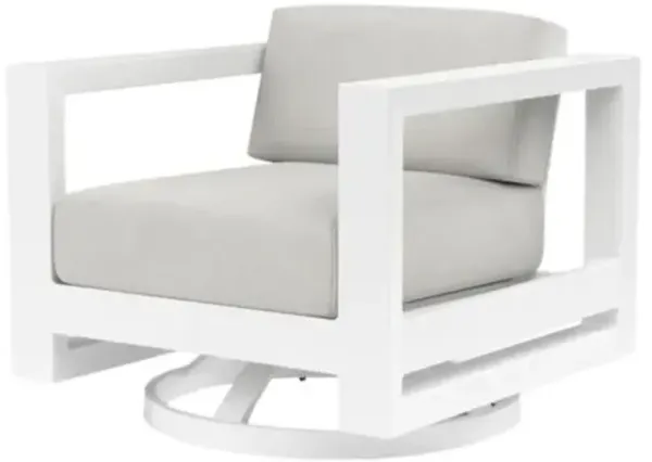 Harlyn Outdoor Aluminum Swivel Club Chair