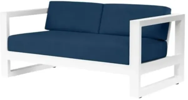 Harlyn Outdoor Aluminum Loveseat - Blue