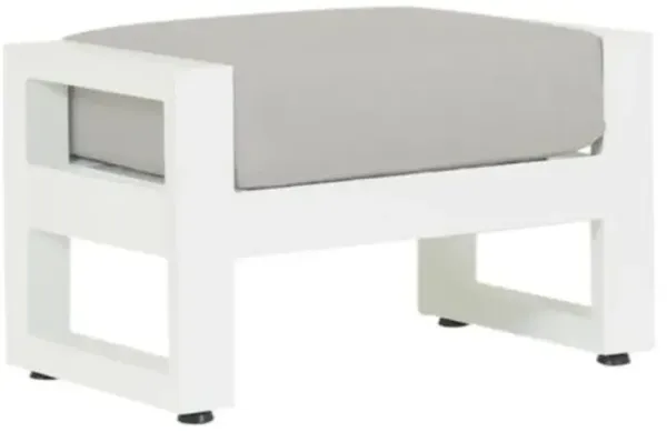 Harlyn Outdoor Aluminum Ottoman - Gray