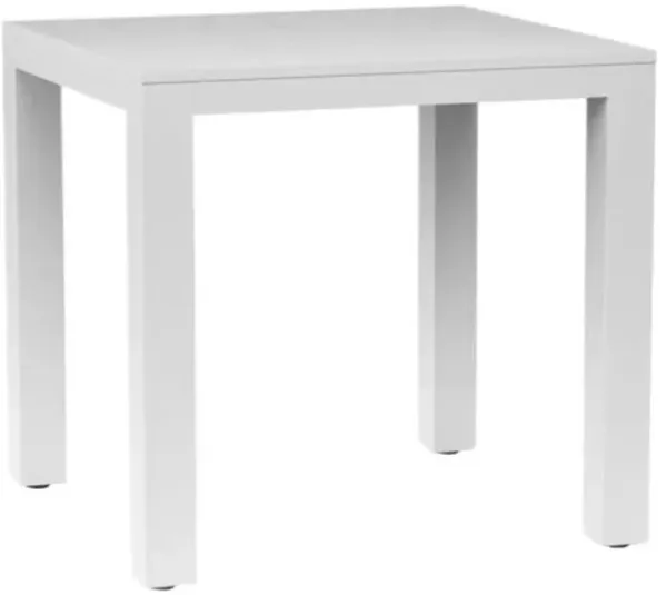 Harlyn Outdoor Aluminum 40" Square Pub Table - Frost - White