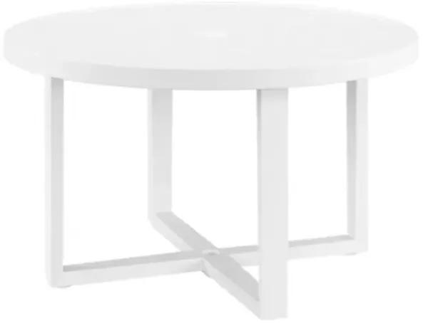Harlyn Outdoor Aluminum Round Dining Table - Frost
