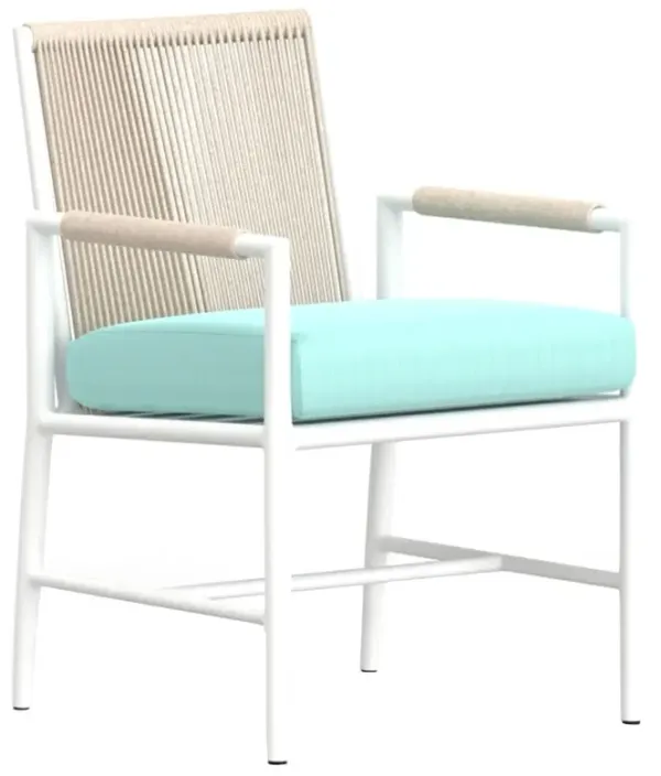 Riyana Outdoor Aluminum/Rope Dining Chair